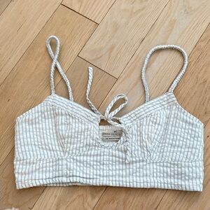 Urban Outfitters Light Blue and White Camisole